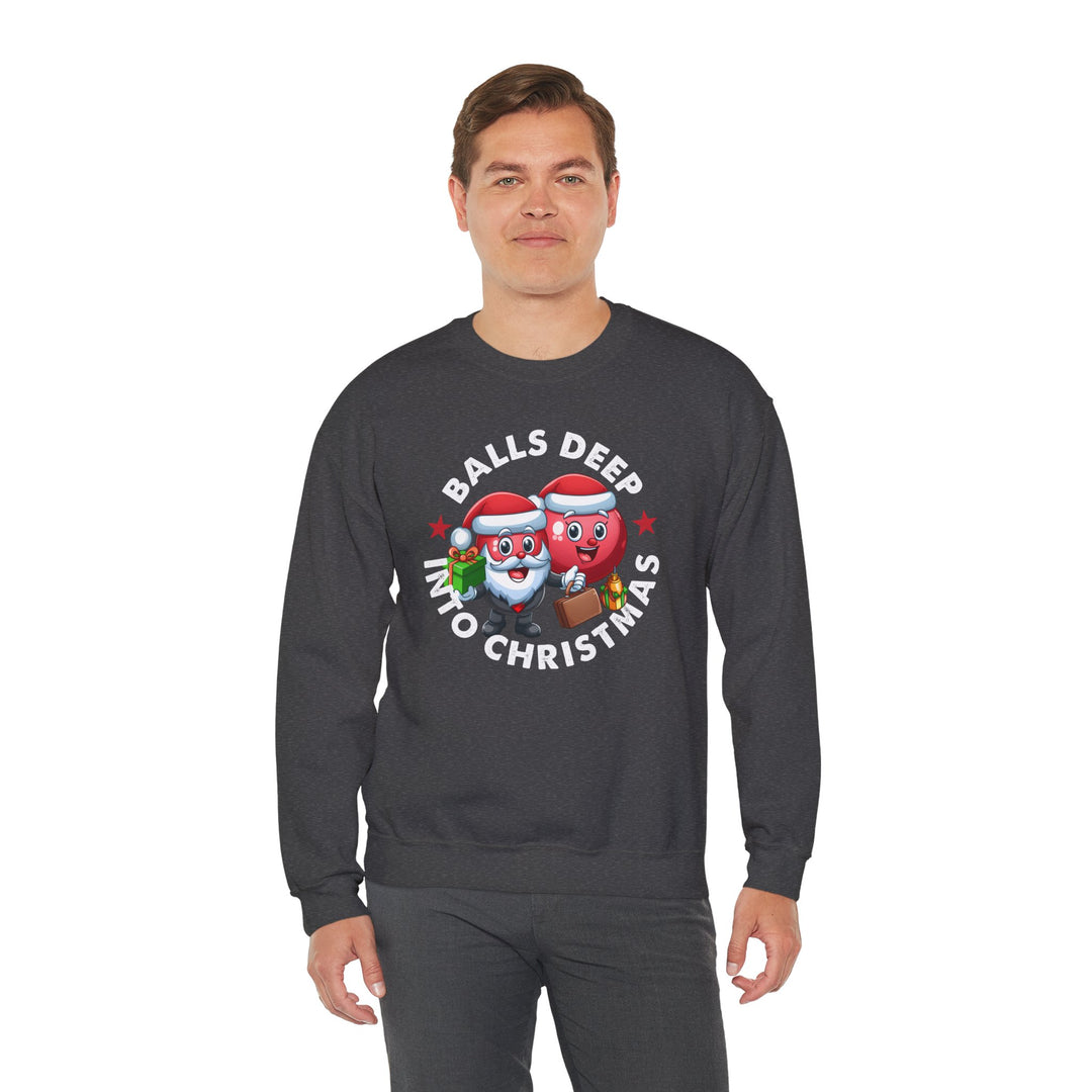 Balls Deep Into Christmas Crewneck Sweatshirt