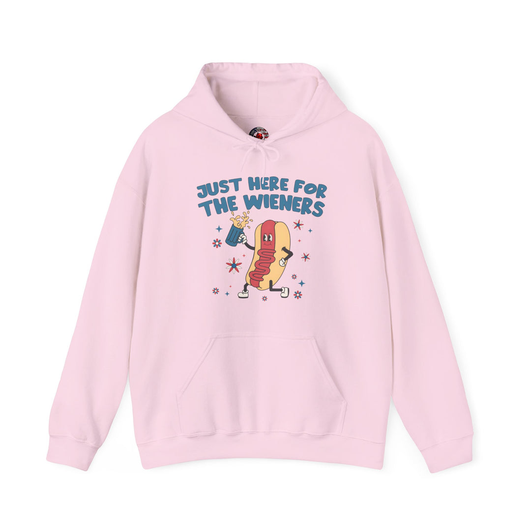 Just Here For The Wieners Hooded Sweatshirt