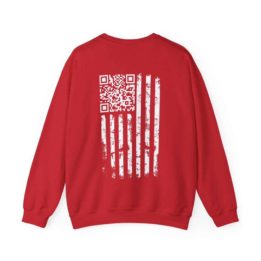 American Flag QR Code Crewneck Sweatshirt