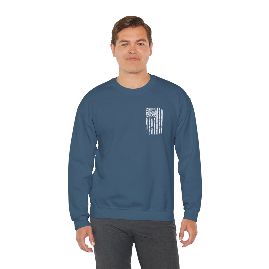 American Flag QR Code Crewneck Sweatshirt