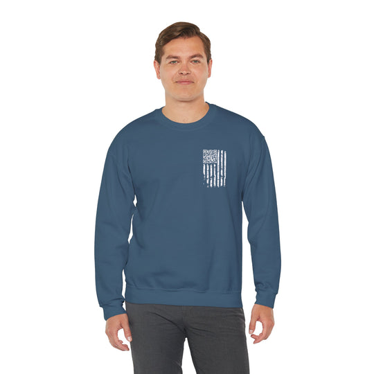 American Flag QR Code Crewneck Sweatshirt