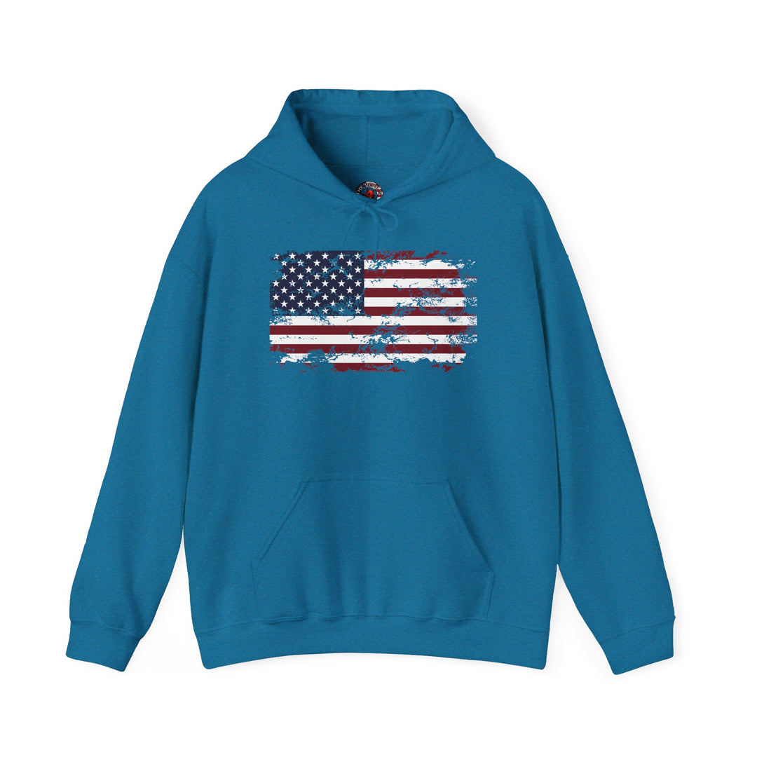 Vintage Style American Flag Hooded Sweatshirt