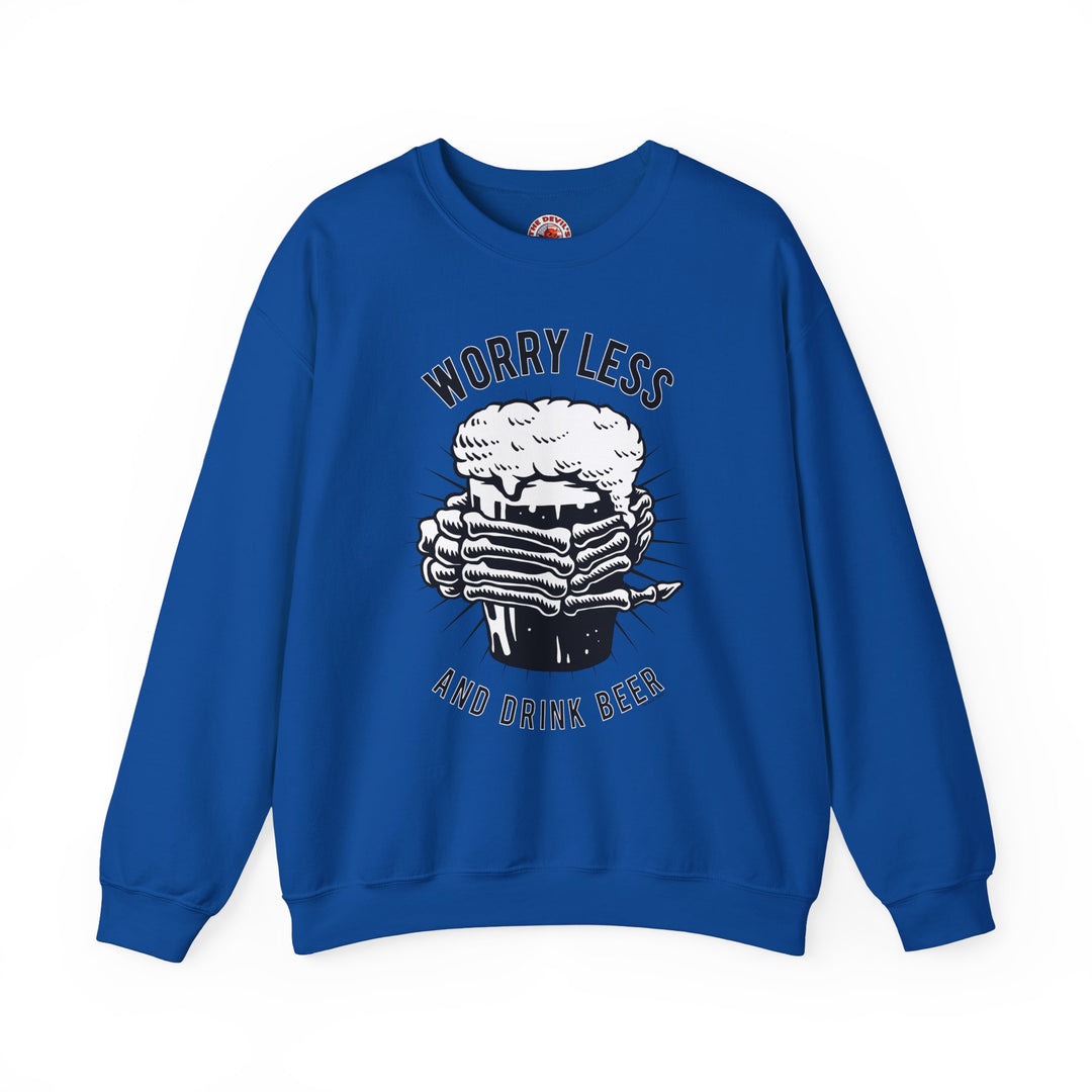 Worry Less and Drink Beer Crewneck Sweatshirt