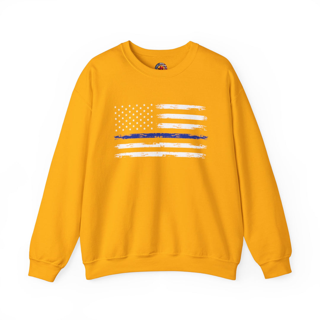 Thin Blue Line American Flag Crewneck Sweatshirt