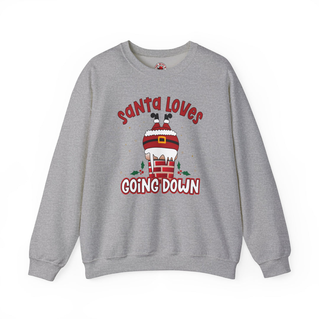 Santa Loves Going Down Crewneck Sweatshirt