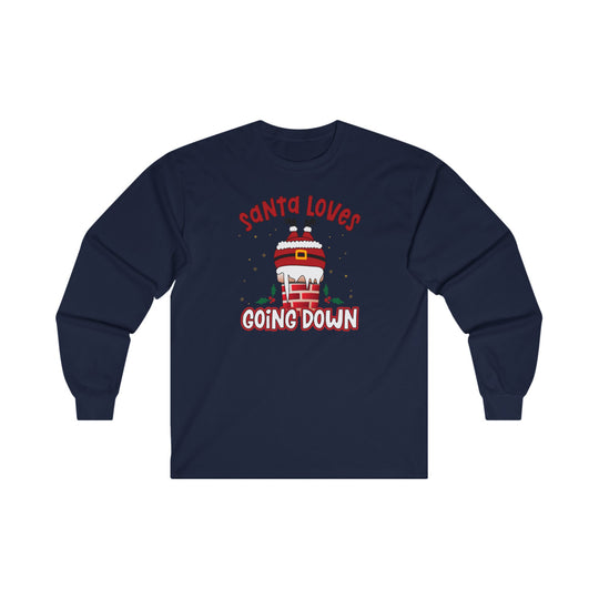 Santa Loves Going Down Long Sleeve Tee