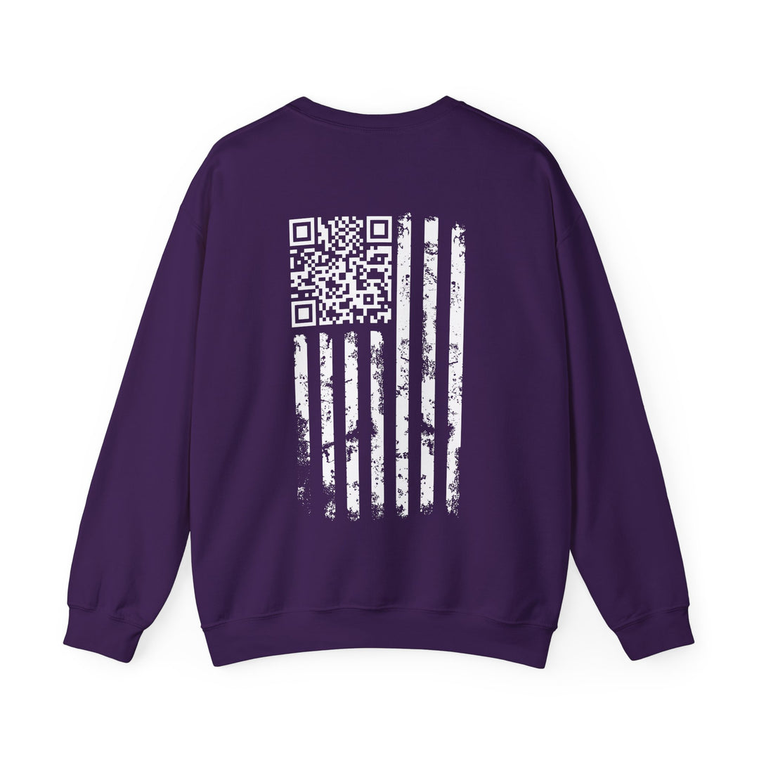 American Flag QR Code Crewneck Sweatshirt