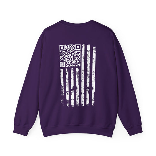 American Flag QR Code Crewneck Sweatshirt