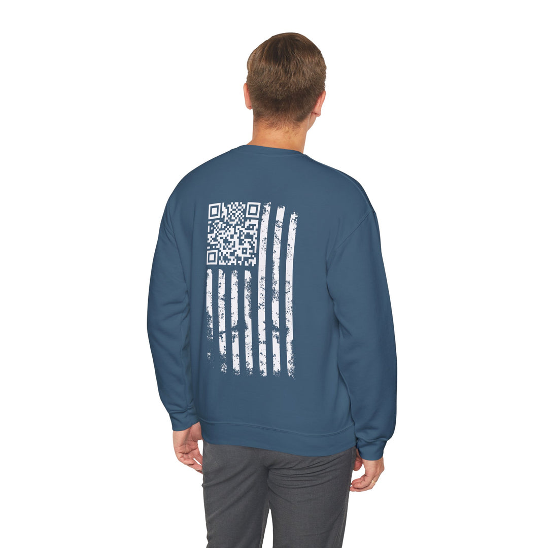 American Flag QR Code Crewneck Sweatshirt