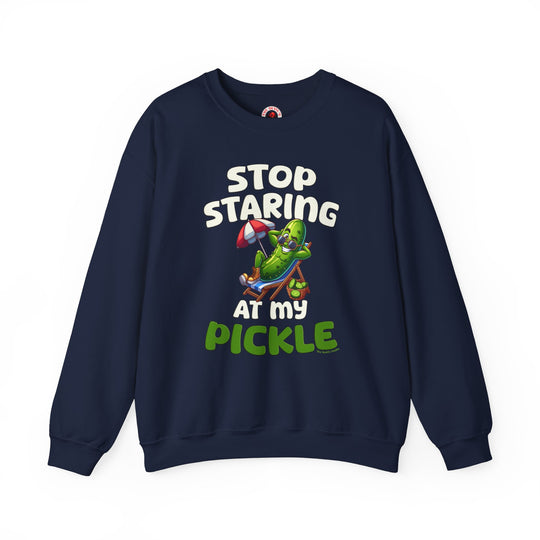 Stop Staring At My Pickle Crewneck Sweatshirt