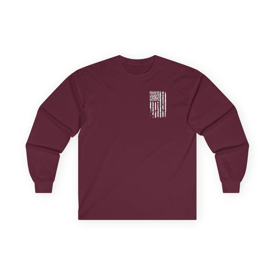 American Flag QR Code Long Sleeve Tee