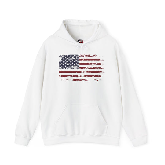 Vintage Style American Flag Hooded Sweatshirt