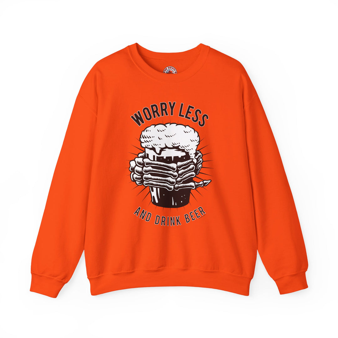 Worry Less and Drink Beer Crewneck Sweatshirt