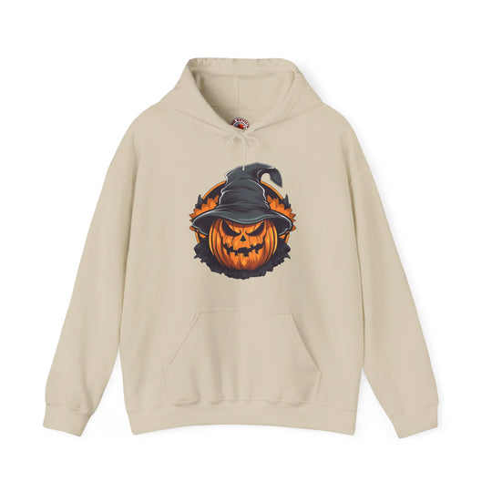 Scary Witch Pumpkin Halloween Hooded Sweatshirt