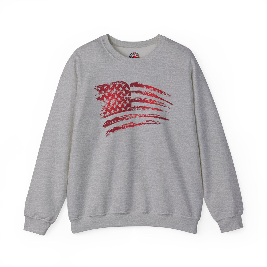 Red American Flag Crewneck Sweatshirt