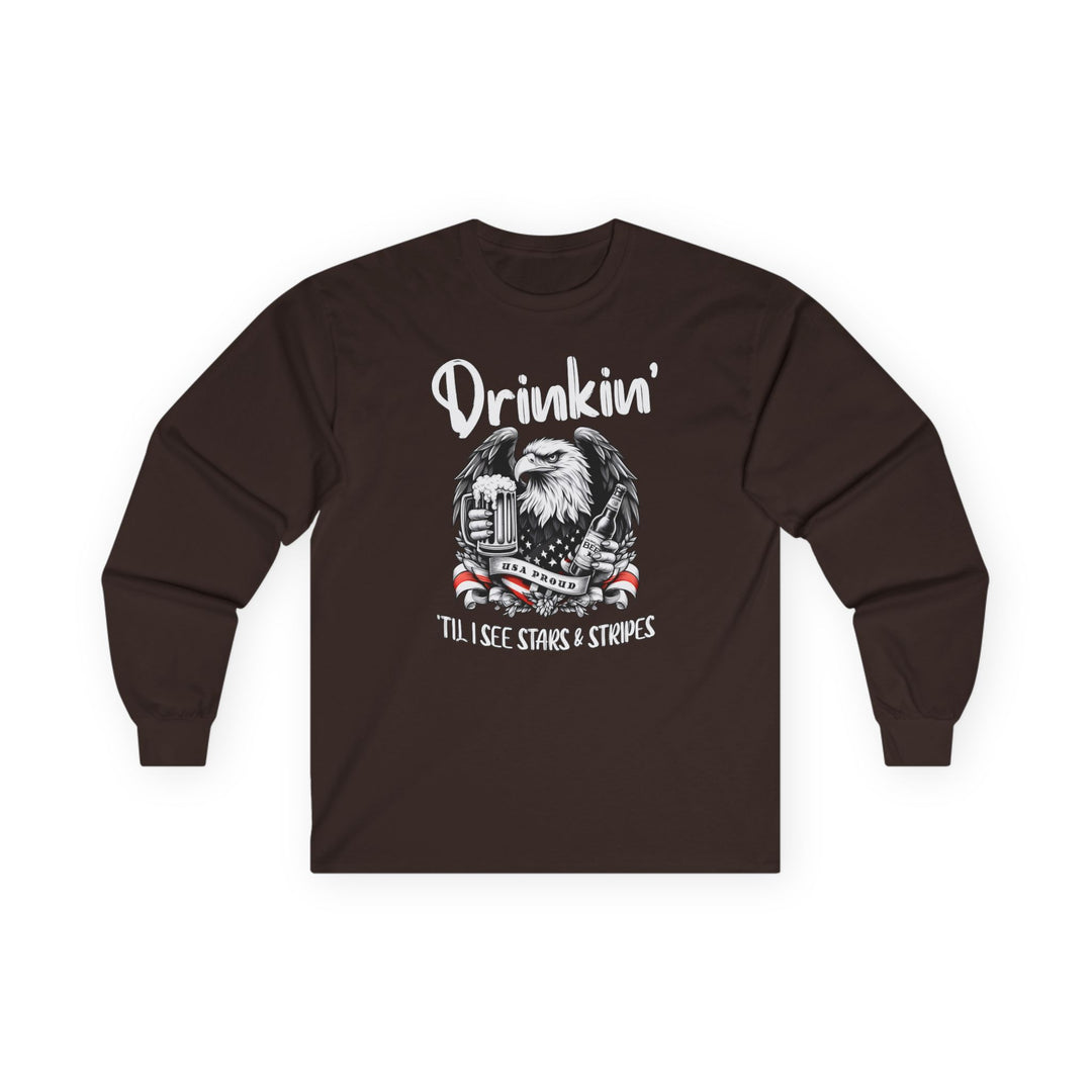 Drinkin' Til I See Stars & Stripes Long Sleeve Tee