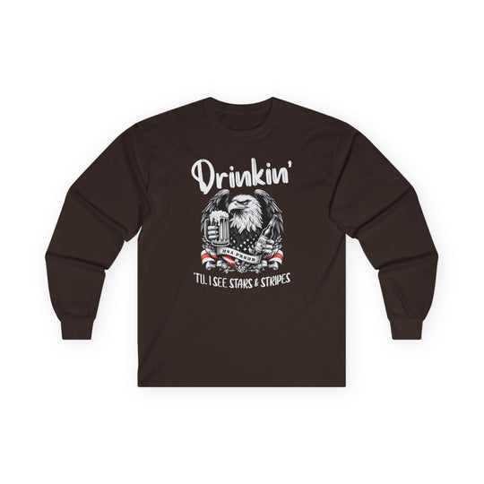 Drinkin' Til I See Stars & Stripes Long Sleeve Tee