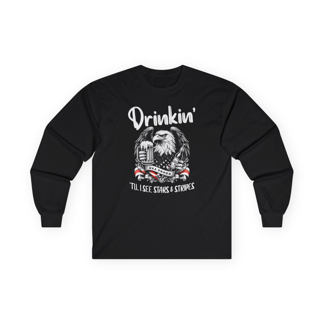 Drinkin' Til I See Stars & Stripes Long Sleeve Tee