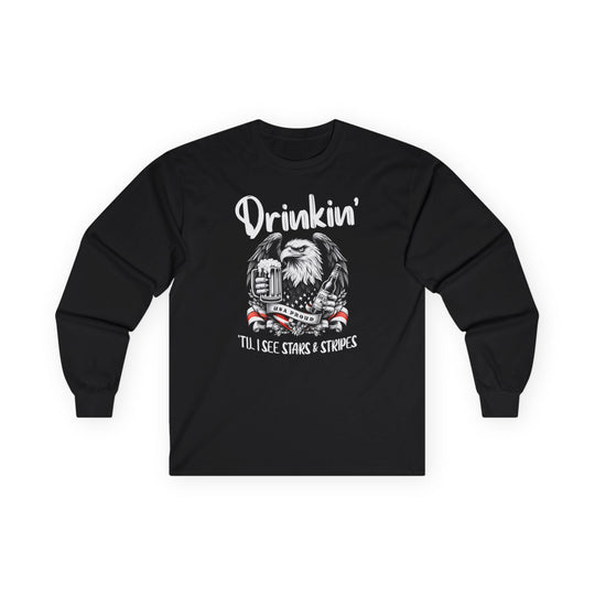 Drinkin' Til I See Stars & Stripes Long Sleeve Tee