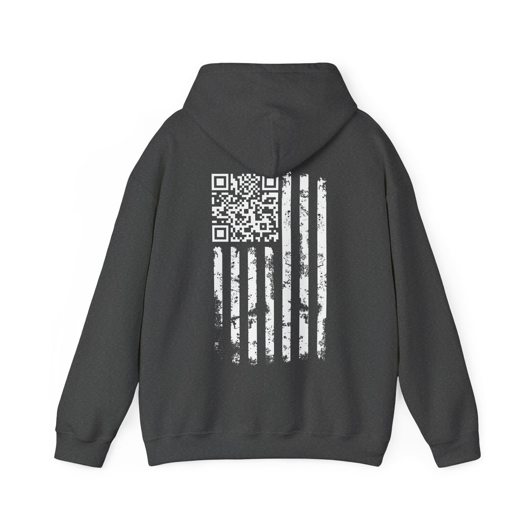 American Flag QR Code Hooded Sweatshirt