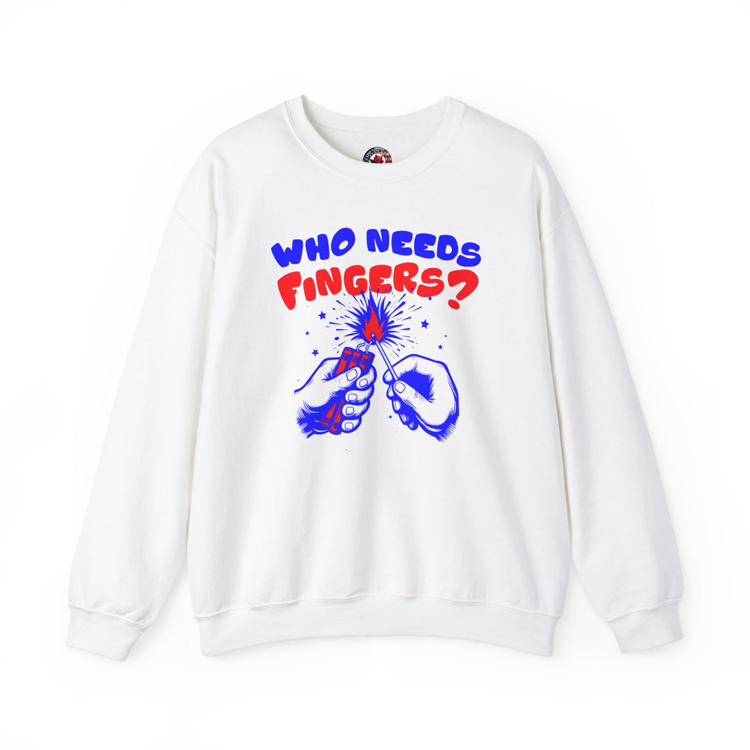 Who Needs Fingers Crewneck Sweatshirt