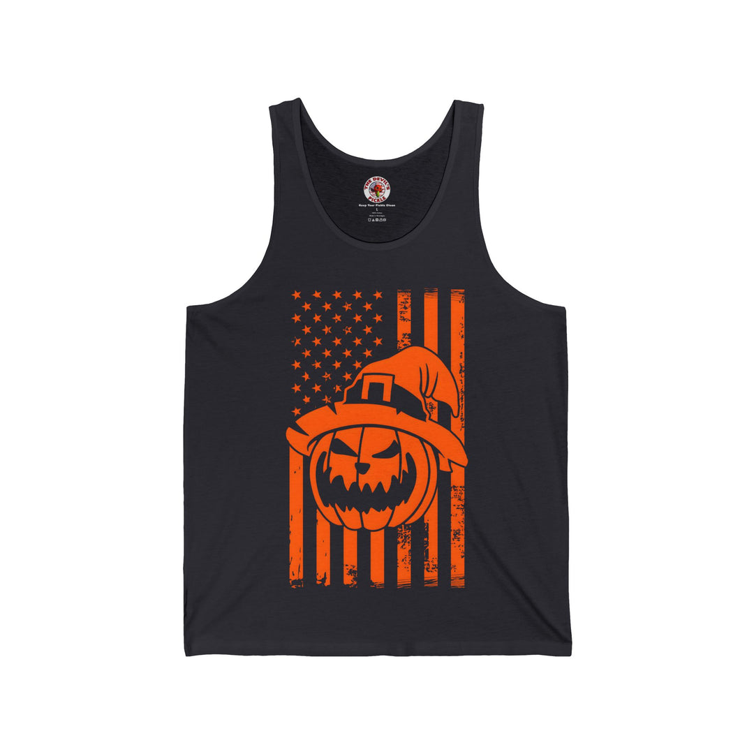 Pumpkin American Flag Tank Top