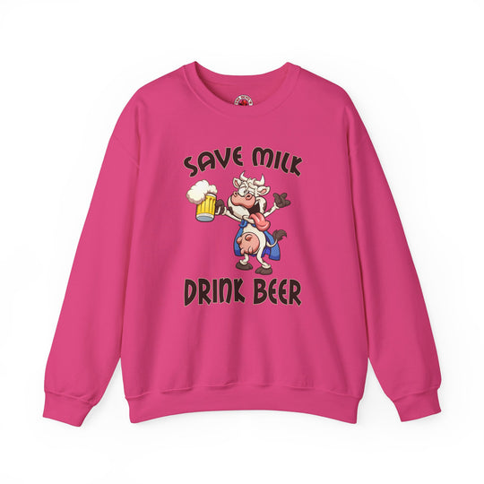 Save Milk Drink Beer Crewneck Sweatshirt