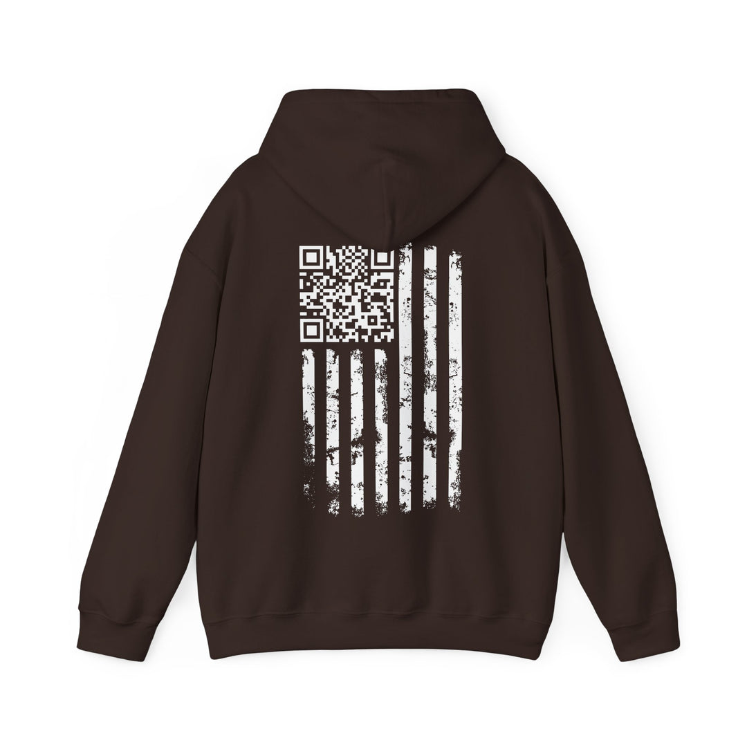 American Flag QR Code Hooded Sweatshirt