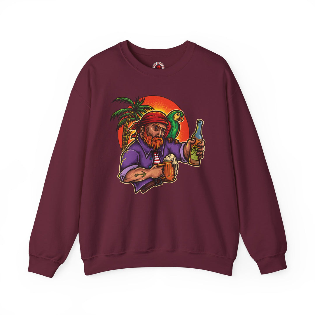 Sunset Pirate Beer Crewneck Sweatshirt