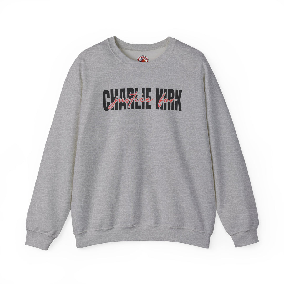 Charlie Kirk Justice Crewneck Sweatshirt