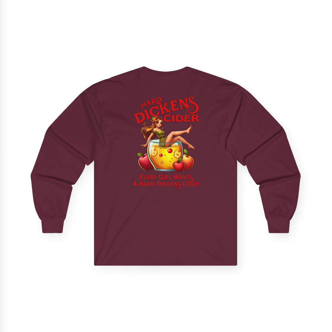Hard Dickens Cider Front/Back Long Sleeve Tee