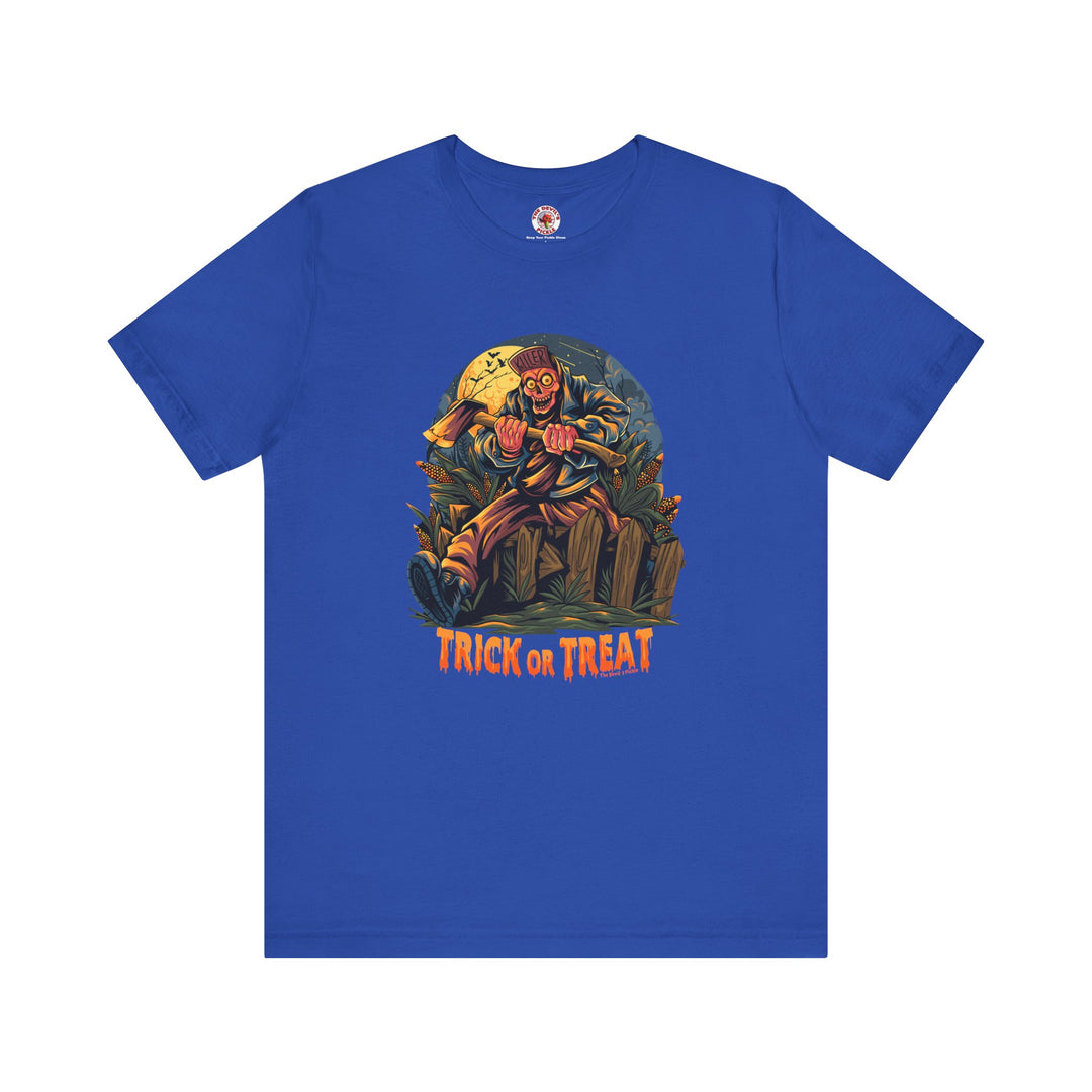 Axe Wielding Zombie Trick or Treat T-Shirt