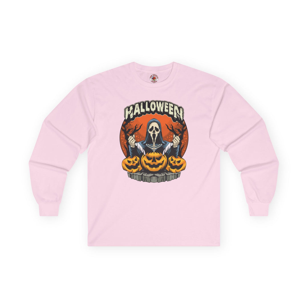 Screamer Killer Ghost Halloween Long Sleeve Tee