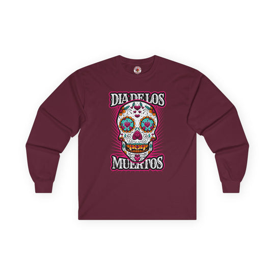 Dia De Los Muertos Skull Long Sleeve Tee