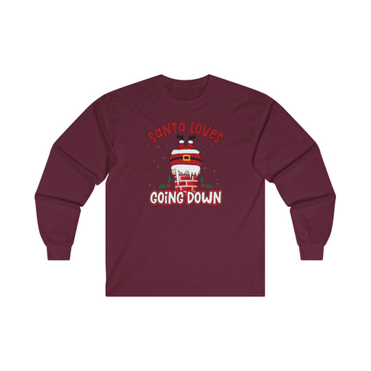 Santa Loves Going Down Long Sleeve Tee