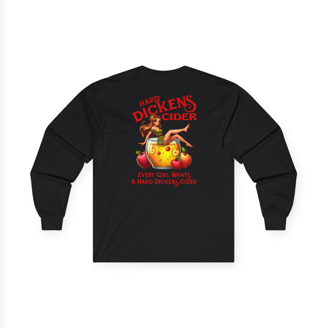 Hard Dickens Cider Front/Back Long Sleeve Tee