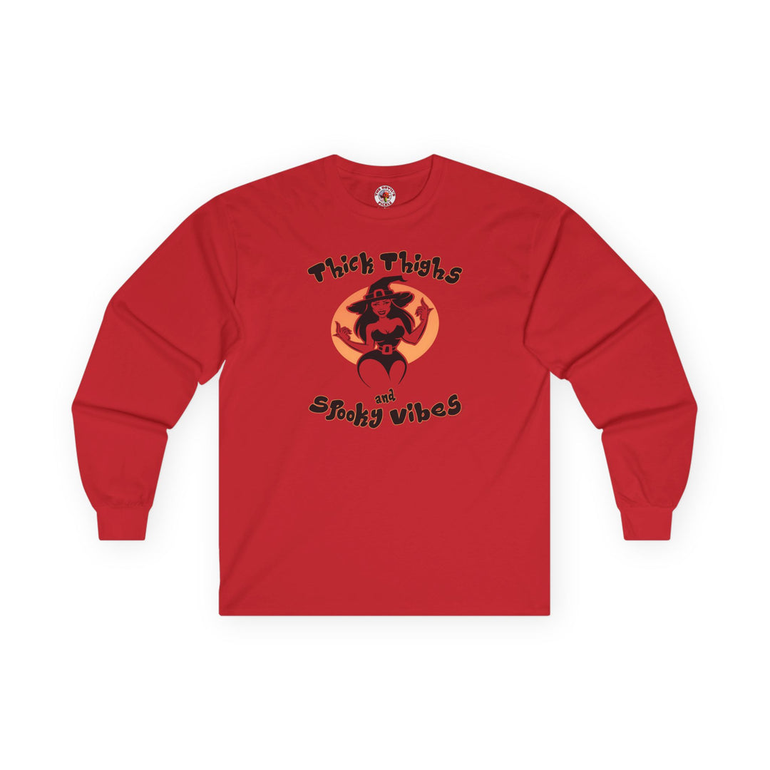 Thick Thighs and Spooky Vibes Long Sleeve Tee