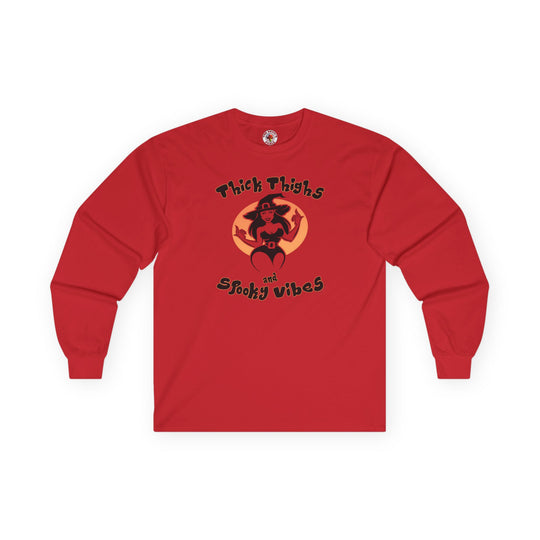 Thick Thighs and Spooky Vibes Long Sleeve Tee