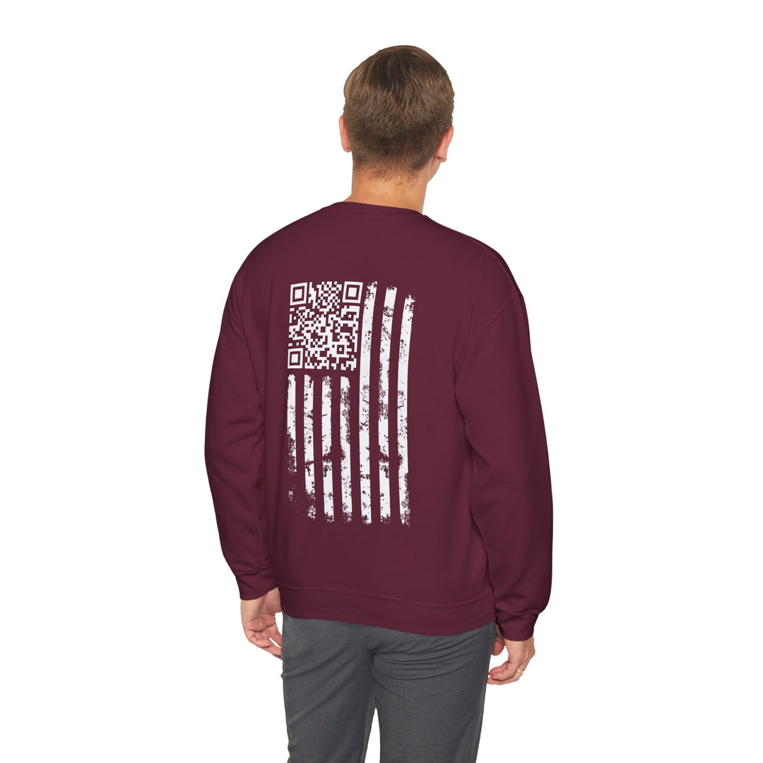 American Flag QR Code Crewneck Sweatshirt