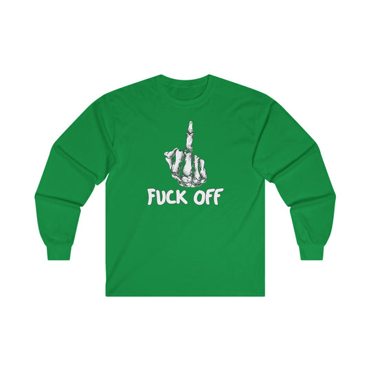 Fuck Off Finger Long Sleeve Tee