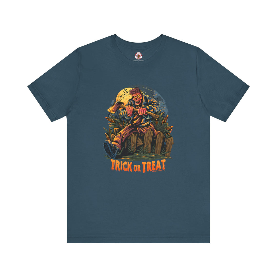 Axe Wielding Zombie Trick or Treat T-Shirt