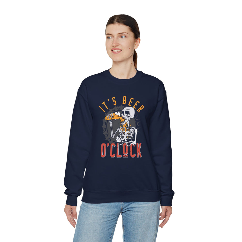 It's Beer O'Clock Skeleton Crewneck Sweatshirt