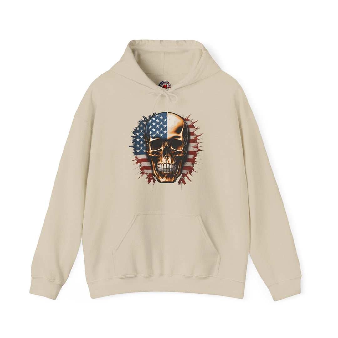 American Flag Skull Hooded Sweatshirt