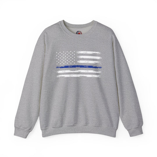 Thin Blue Line American Flag Crewneck Sweatshirt