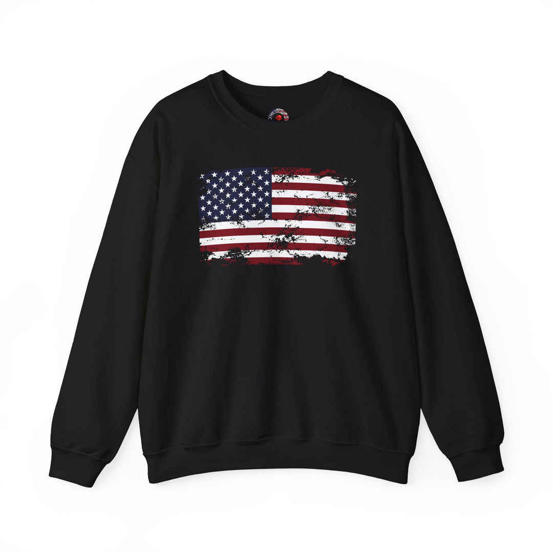 Vintage Style American Flag Crewneck Sweatshirt