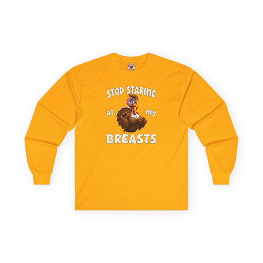 Stop Staring At My Breasts Long Sleeve Tee