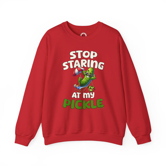 Stop Staring At My Pickle Crewneck Sweatshirt