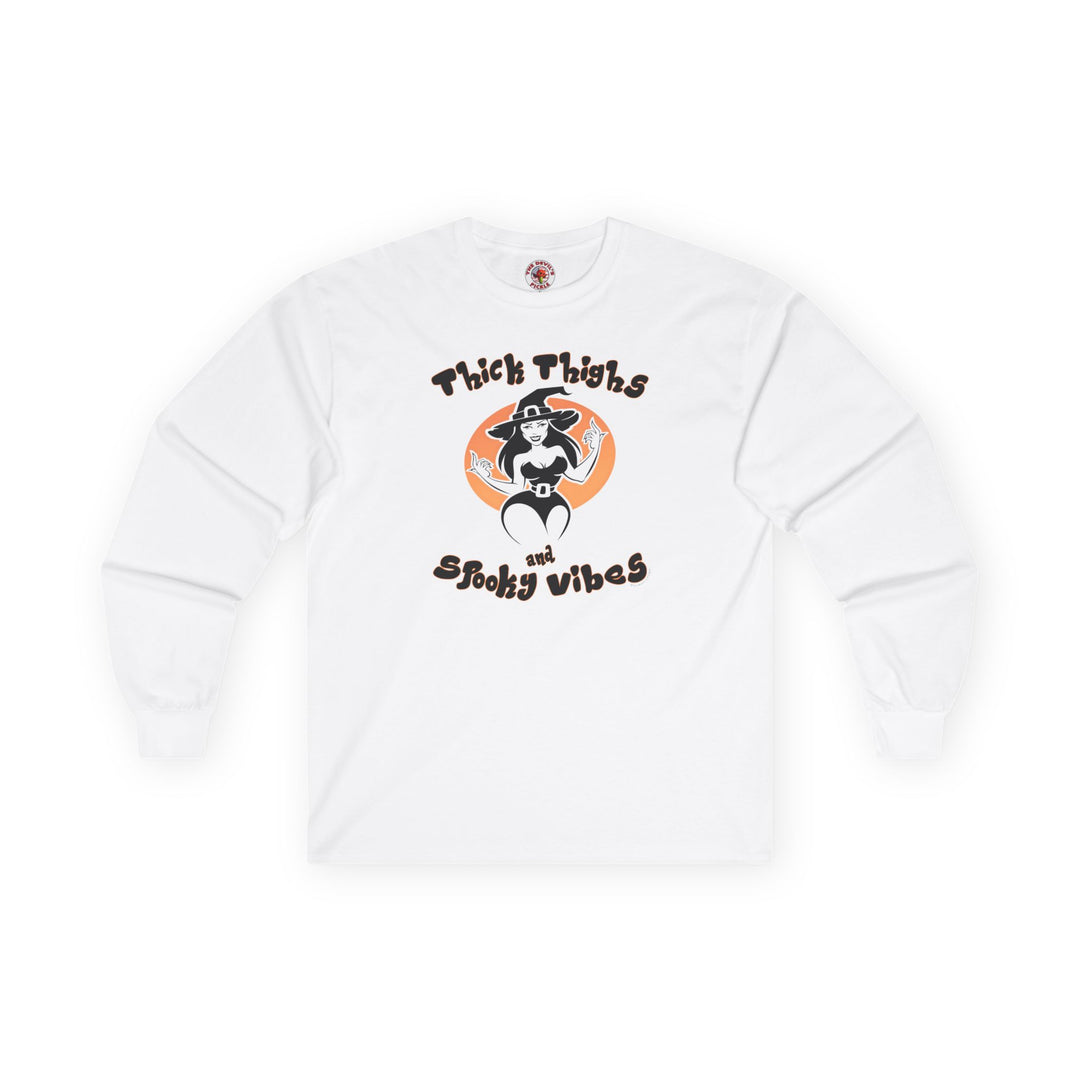 Thick Thighs and Spooky Vibes Long Sleeve Tee
