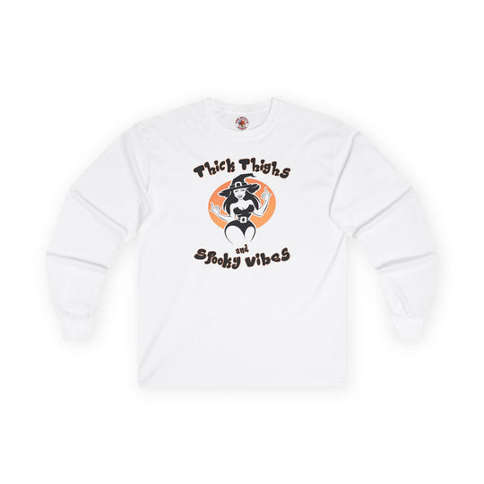 Thick Thighs and Spooky Vibes Long Sleeve Tee