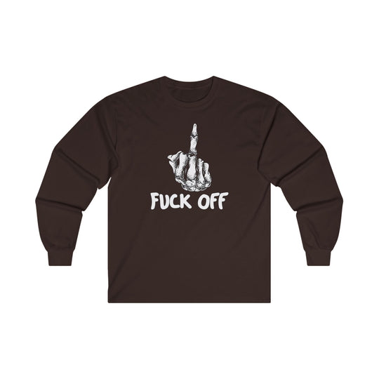 Fuck Off Finger Long Sleeve Tee